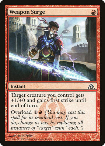 Weapon Surge 4x FOIL DGM MTG Dragon's Maze Common MINT red