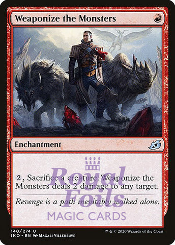 **4x FOIL Weaponize the Monsters** IKO MTG Ikoria Uncommon MINT red