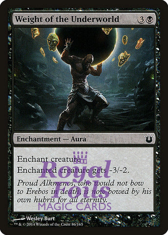 **4x FOIL Weight of the Underworld** BNG MTG Born of the Gods Common MINT black