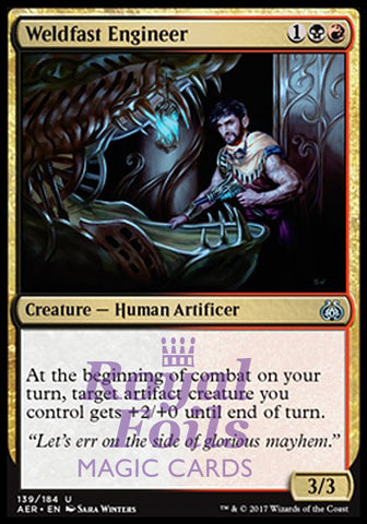 Weldfast Engineer 4x FOIL AER MTG Aether Revolt Uncommon MINT black red