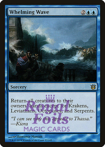 **1x FOIL Whelming Wave** BNG MTG Born of the Gods Rare MINT blue