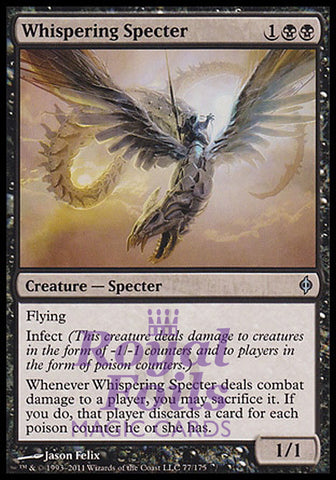 Whispering Specter 1x FOIL NPH MTG New Phyrexia Uncommon NM black