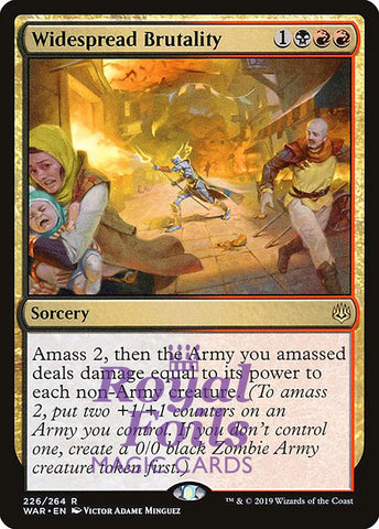 **1x FOIL Widespread Brutality** WAR MTG War of the Spark Rare MINT black red