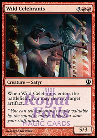 **4x FOIL Wild Celebrants** THS MTG Theros Common MINT red