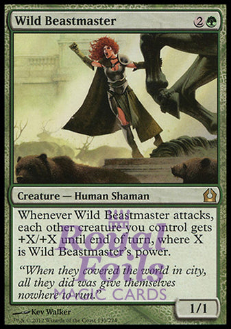 **2x FOIL Wild Beastmaster** RTR MTG Return to Ravnica Rare MINT green