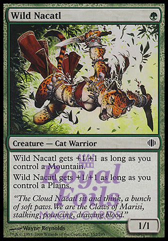 **1x FOIL Wild Nacatl** ALA MTG Shards of Alara Common NM green