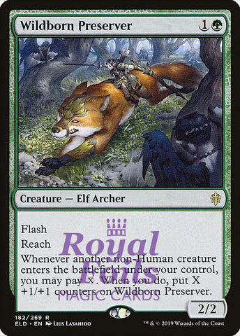 Wildborn Preserver 2x FOIL ELD MTG Throne of Eldraine Rare MINT green