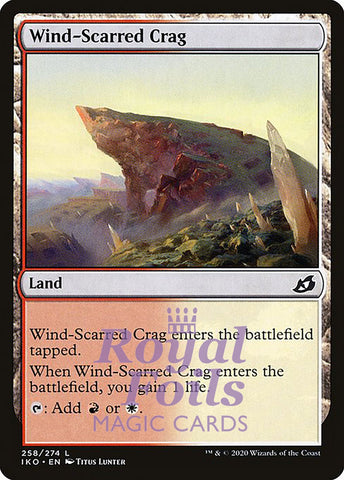 **4x FOIL Wind-Scarred Crag** IKO MTG Ikoria Common MINT red white