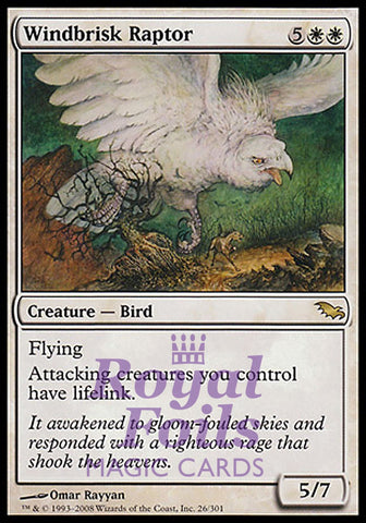 **1x FOIL Windbrisk Raptor** SHM MTG Shadowmoor Rare MINT white