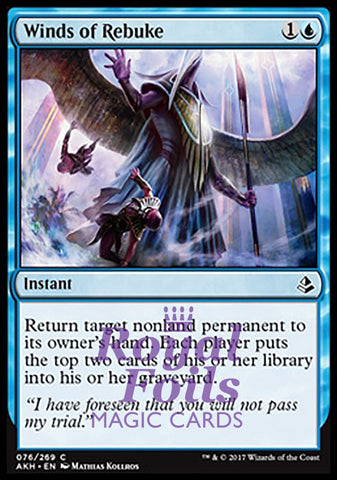 Winds of Rebuke 1x FOIL AKH MTG Amonkhet Common MINT blue