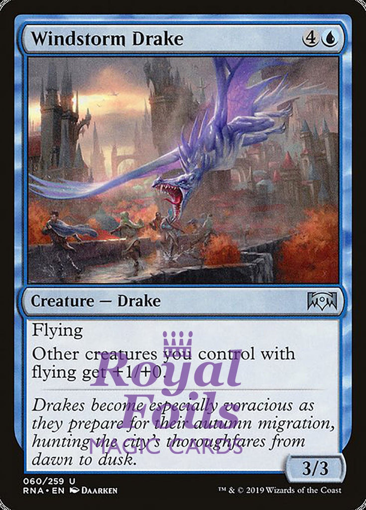 Windstorm Drake 2x FOIL RNA MTG Ravnica Allegiance Uncommon MINT blue