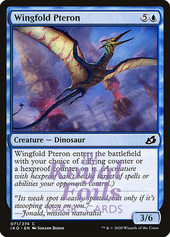Wingfold Pteron 4x FOIL IKO MTG Ikoria Common MINT blue