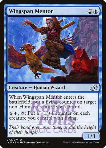 Wingspan Mentor 4x FOIL IKO MTG Ikoria Uncommon MINT blue