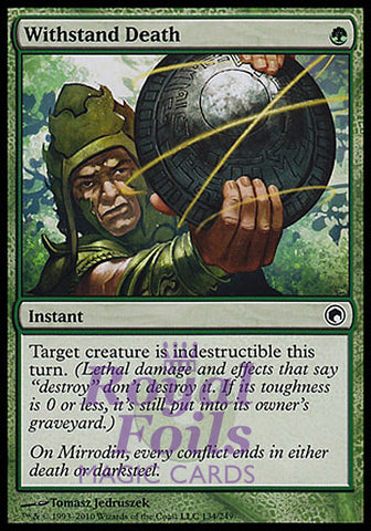 **1x FOIL Withstand Death** SOM MTG Scars of Mirrodin Common MINT green