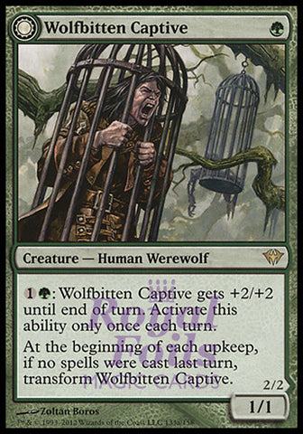 Wolfbitten Captive // Krallenhorde Killer 1x FOIL DKA MTG Dark Ascension Rare NM- green