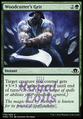 Woodcutter's Grit 4x FOIL EMN MTG Eldritch Moon Common MINT green