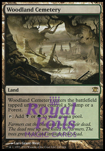 Woodland Cemetery 1x FOIL ISD MTG Innistrad Rare NM green black land