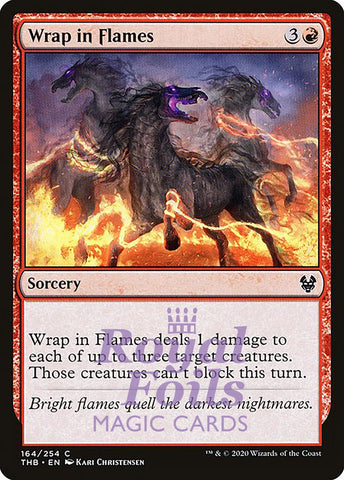 **4x FOIL Wrap in Flames** THB MTG Theros Beyond Death Common MINT red