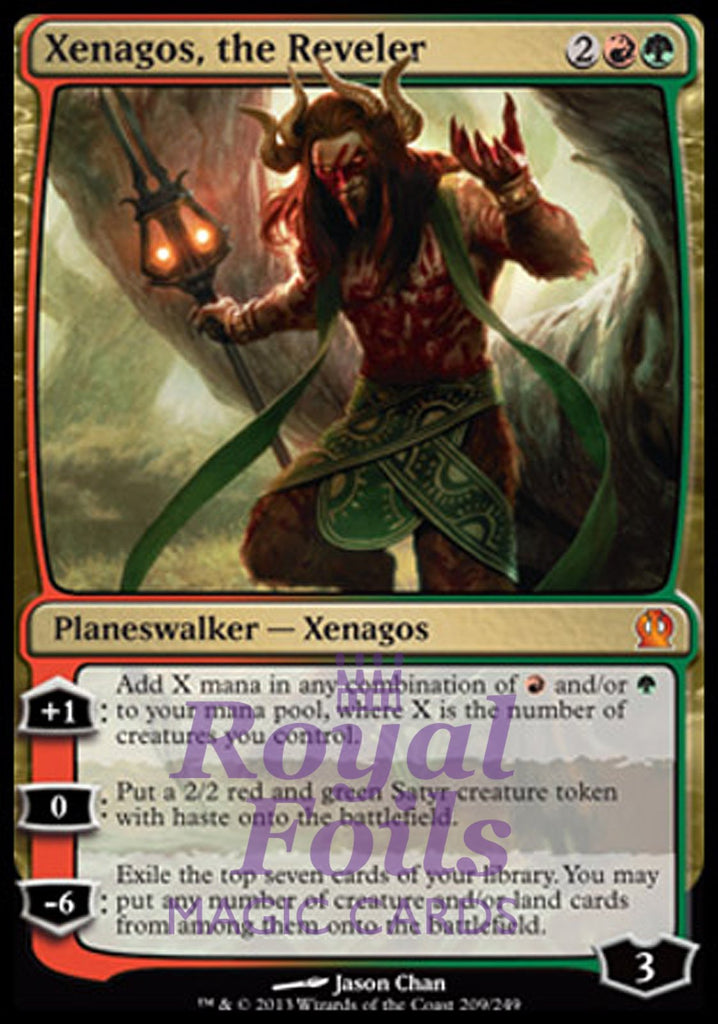 **1x FOIL Xenagos, the Reveler** THS MTG Theros Mythic MINT red green