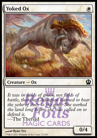 Yoked Ox 4x FOIL THS MTG Theros Common MINT white