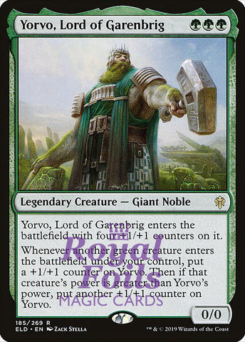 Yorvo, Lord of Garenbrig 2x FOIL ELD MTG Throne of Eldraine Rare MINT green