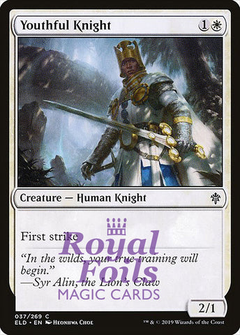 **3x FOIL Youthful Knight** ELD MTG Throne of Eldraine Common MINT white