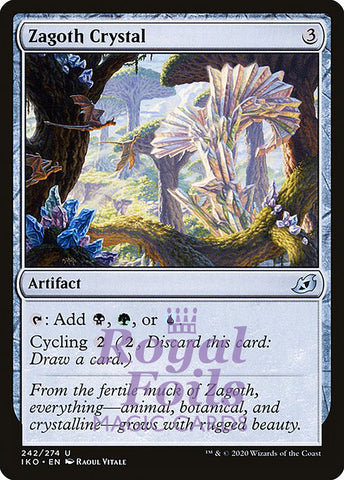 Zagoth Crystal 4x FOIL IKO MTG Ikoria Uncommon MINT black green blue artifact