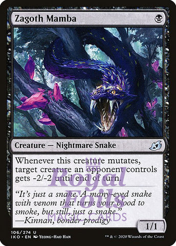 Zagoth Mamba 4x FOIL IKO MTG Ikoria Uncommon MINT black