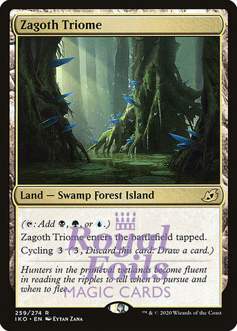 Zagoth Triome 1x FOIL IKO MTG Ikoria Rare MINT black green blue land