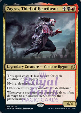 Zagras, Thief of Heartbeats 2x FOIL ZNR MTG Zendikar Rising Rare MINT black red