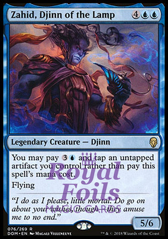 Zahid, Djinn of the Lamp 2x FOIL DOM MTG Dominaria Rare MINT blue