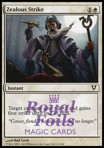 Zealous Strike 3x FOIL AVR MTG Avacyn Restored Common MINT white