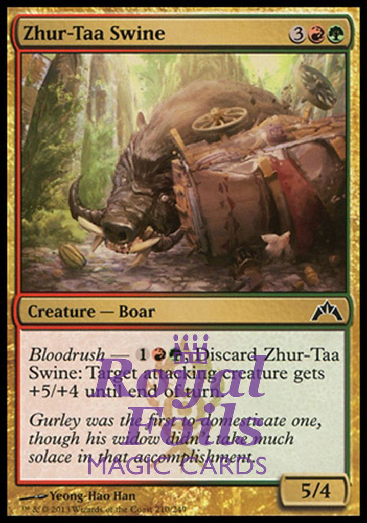 **4x FOIL Zhur-Taa Swine** GTC MTG Gatecrash Common MINT red green