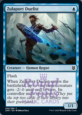 Zulaport Duelist 4x FOIL ZNR MTG Zendikar Rising Common MINT blue