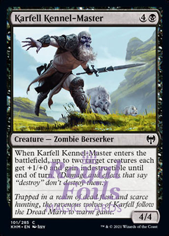 Karfell Kennel-Master 4x FOIL KHM MTG Kaldheim Common MINT black