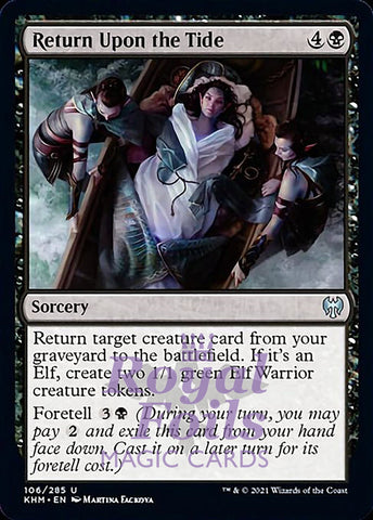 Return Upon the Tide 4x FOIL KHM MTG Kaldheim Uncommon MINT black