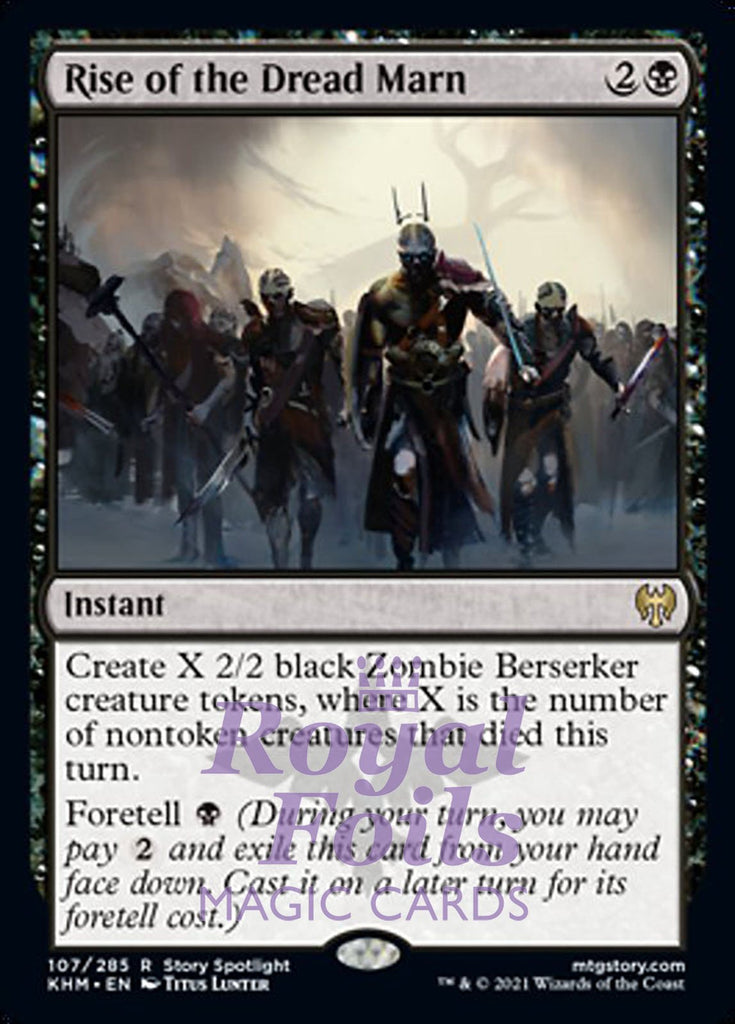 Rise of the Dread Marn 2x FOIL KHM MTG Kaldheim Rare MINT black