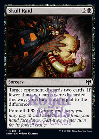 Skull Raid 4x FOIL KHM MTG Kaldheim Common MINT black