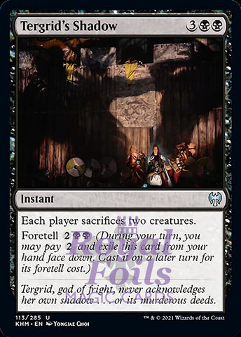 Tergrid's Shadow 4x FOIL KHM MTG Kaldheim Uncommon MINT black