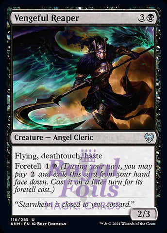 Vengeful Reaper 2x FOIL KHM MTG Kaldheim Uncommon MINT black