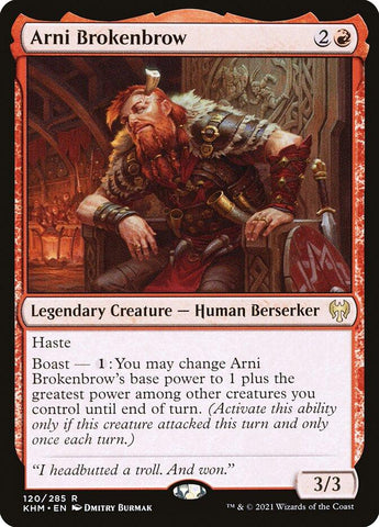 Arni Brokenbrow 2x FOIL KHM MTG Kaldheim Rare MINT red