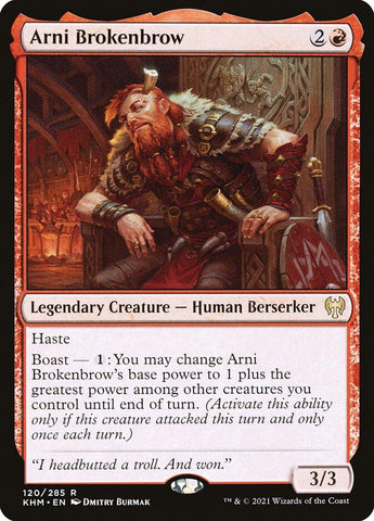 **2x FOIL Arni Brokenbrow** KHM MTG Kaldheim Rare MINT red