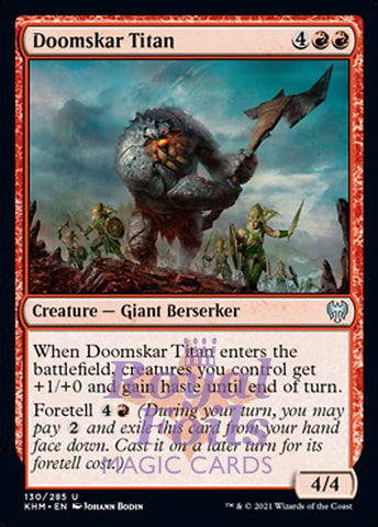 Doomskar Titan 4x FOIL KHM MTG Kaldheim Uncommon MINT red
