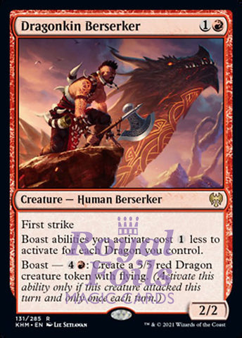 **2x FOIL Dragonkin Berserker** KHM MTG Kaldheim Rare MINT red