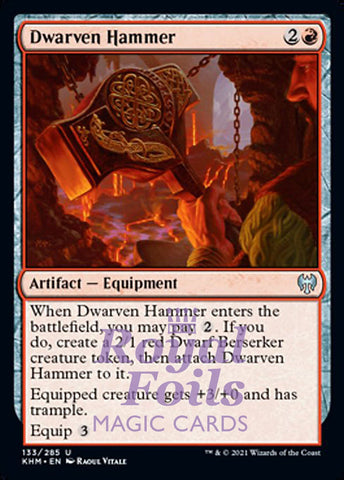 Dwarven Hammer 4x FOIL KHM MTG Kaldheim Uncommon MINT artifact red
