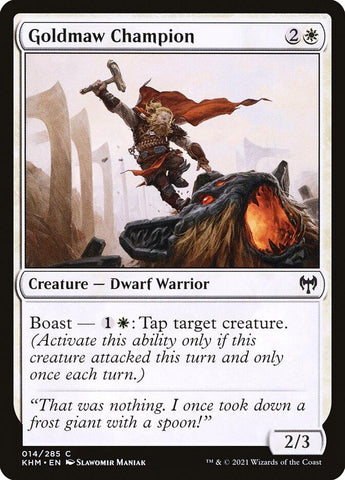 Goldmaw Champion 4x FOIL KHM MTG Kaldheim Common MINT white