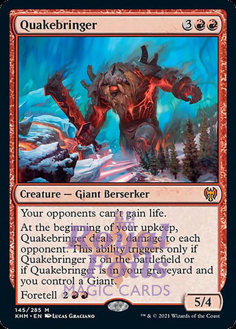 **1x FOIL Quakebringer** KHM MTG Kaldheim Mythic MINT red