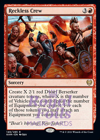 Reckless Crew 2x FOIL KHM MTG Kaldheim Rare MINT red