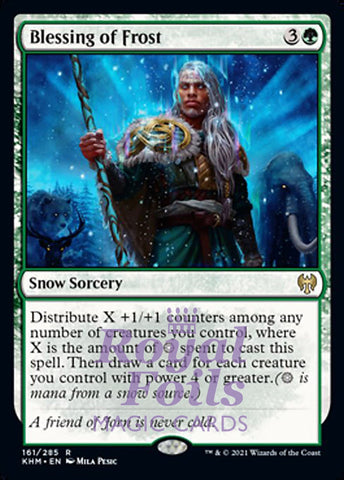 Blessing of Frost 2x FOIL KHM MTG Kaldheim Rare MINT green