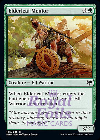 **4x FOIL Elderleaf Mentor** KHM MTG Kaldheim Common MINT green